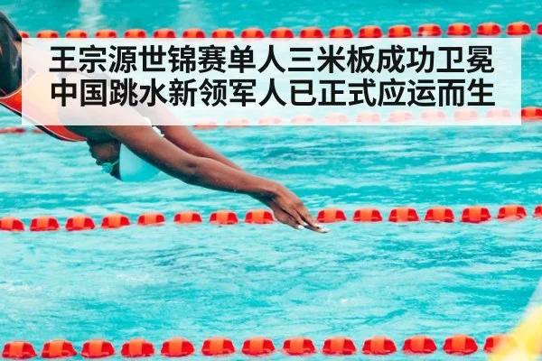 王宗源世锦赛单人三米板成功卫冕 中国跳水新领军人已正式应运而生